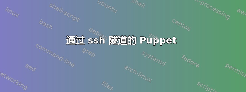 通过 ssh 隧道的 Puppet