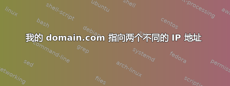 我的 domain.com 指向两个不同的 IP 地址