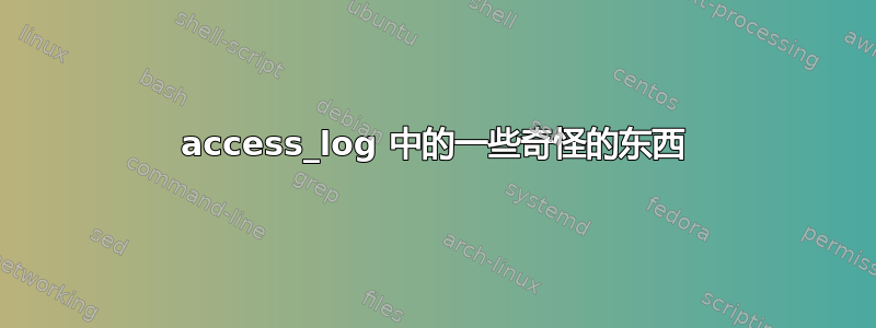 access_log 中的一些奇怪的东西