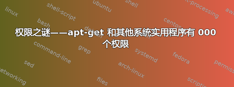 权限之谜——apt-get 和其他系统实用程序有 000 个权限