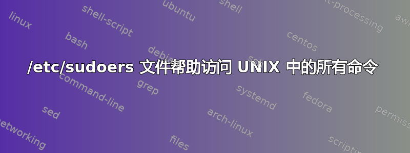 /etc/sudoers 文件帮助访问 UNIX 中的所有命令