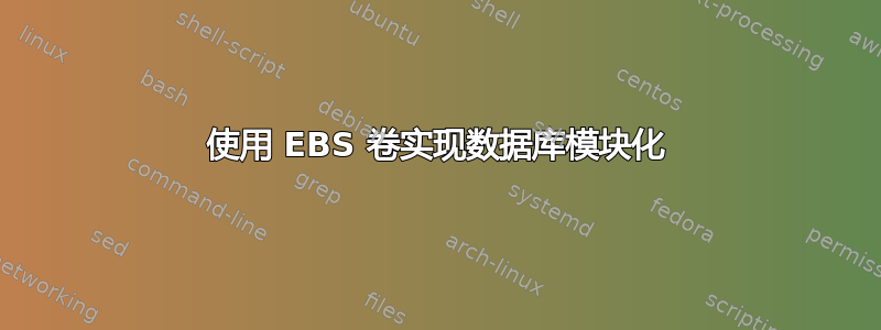 使用 EBS 卷实现数据库模块化