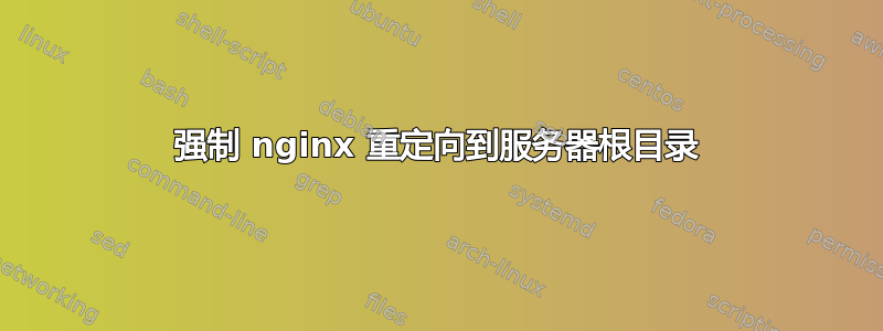 强制 nginx 重定向到服务器根目录