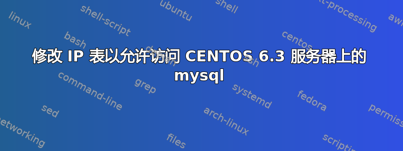 修改 IP 表以允许访问 CENTOS 6.3 服务器上的 mysql