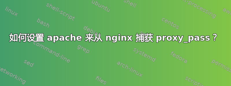 如何设置 apache 来从 nginx 捕获 proxy_pass？