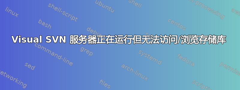 Visual SVN 服务器正在运行但无法访问/浏览存储库