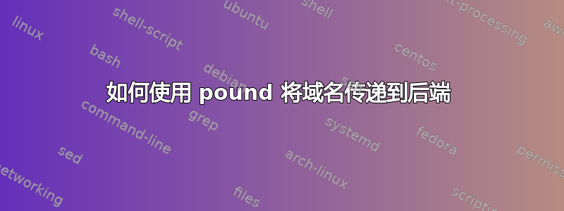 如何使用 pound 将域名传递到后端