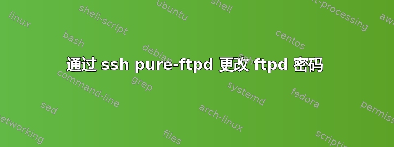 通过 ssh pure-ftpd 更改 ftpd 密码