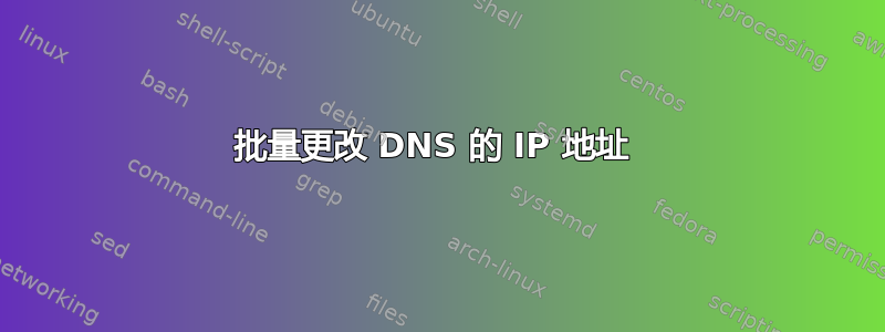 批量更改 DNS 的 IP 地址 