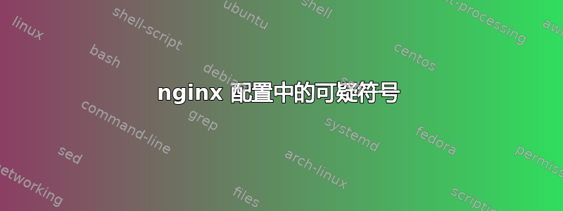 nginx 配置中的可疑符号