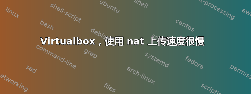 Virtualbox，使用 nat 上传速度很慢 