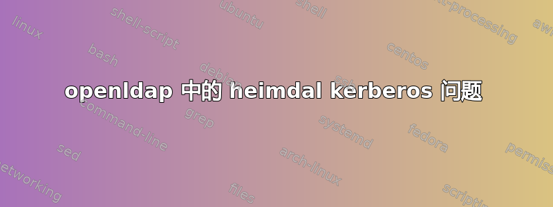 openldap 中的 heimdal kerberos 问题