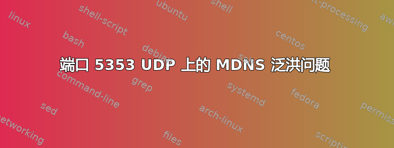 端口 5353 UDP 上的 MDNS 泛洪问题