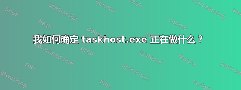 我如何确定 taskhost.exe 正在做什么？