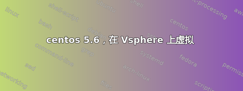 centos 5.6，在 Vsphere 上虚拟