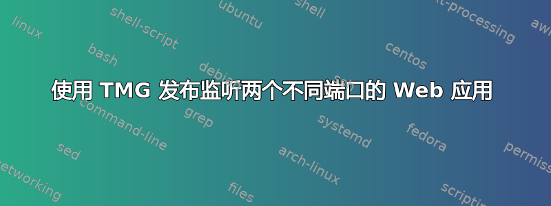 使用 TMG 发布监听两个不同端口的 Web 应用