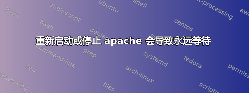 重新启动或停止 apache 会导致永远等待