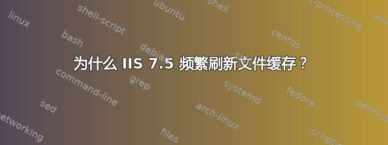 为什么 IIS 7.5 频繁刷新文件缓存？