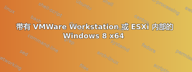 带有 VMWare Workstation 或 ESXi 内部的 Windows 8 x64 