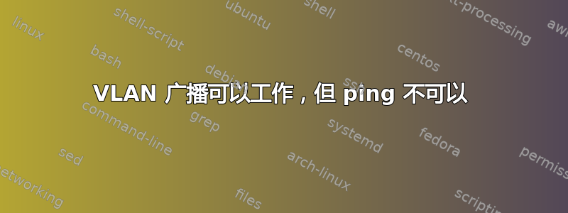 VLAN 广播可以工作，但 ping 不可以