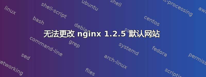 无法更改 nginx 1.2.5 默认网站