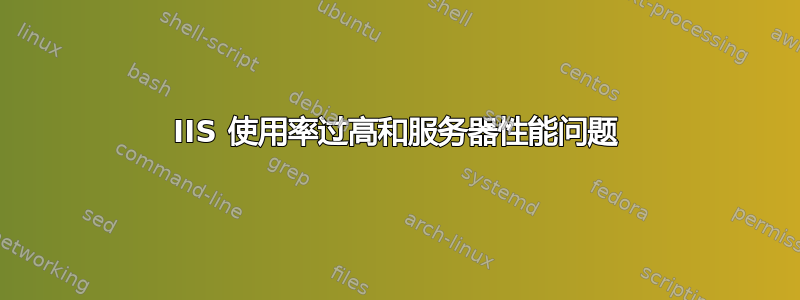 IIS 使用率过高和服务器性能问题