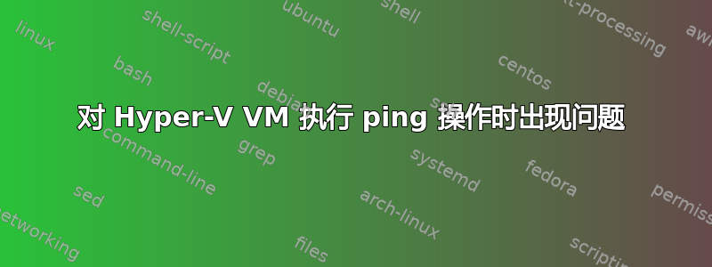 对 Hyper-V VM 执行 ping 操作时出现问题