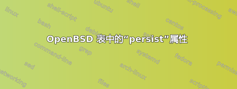 OpenBSD 表中的“persist”属性