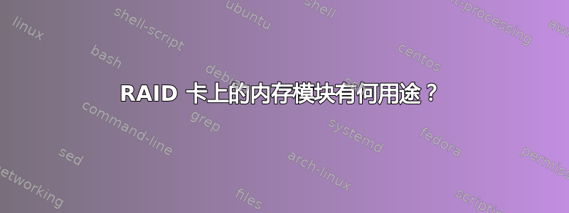 RAID 卡上的内存模块有何用途？