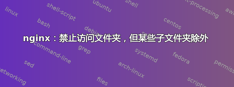 nginx：禁止访问文件夹，但某些子文件夹除外