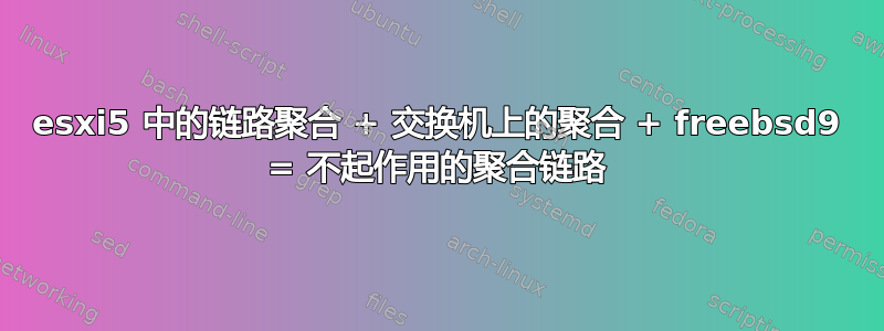 esxi5 中的链路聚合 + 交换机上的聚合 + freebsd9 = 不起作用的聚合链路