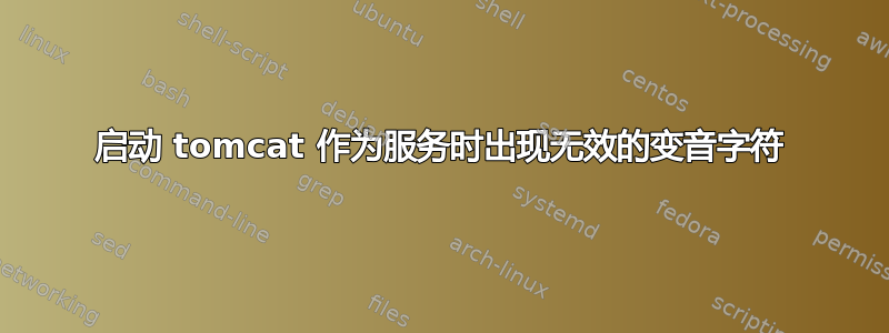 启动 tomcat 作为服务时出现无效的变音字符