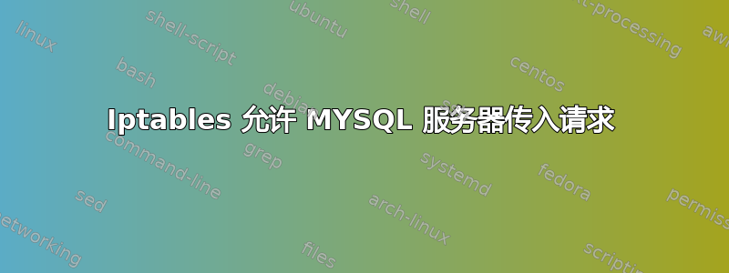 Iptables 允许 MYSQL 服务器传入请求