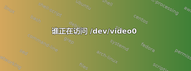 谁正在访问 /dev/video0