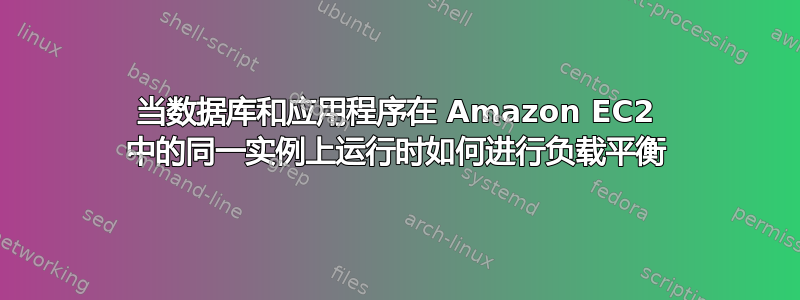 当数据库和应用程序在 Amazon EC2 中的同一实例上运行时如何进行负载平衡