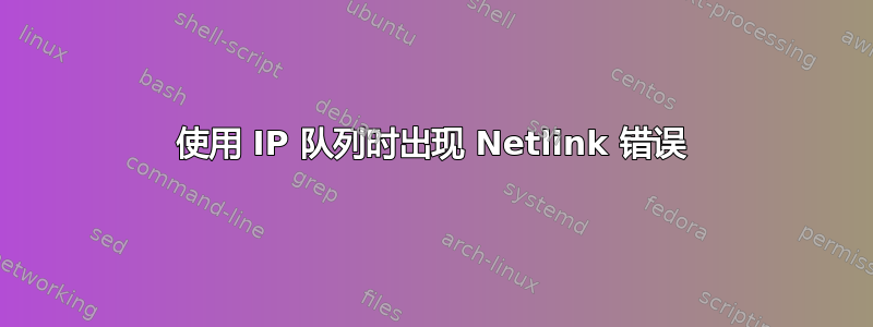 使用 IP 队列时出现 Netlink 错误