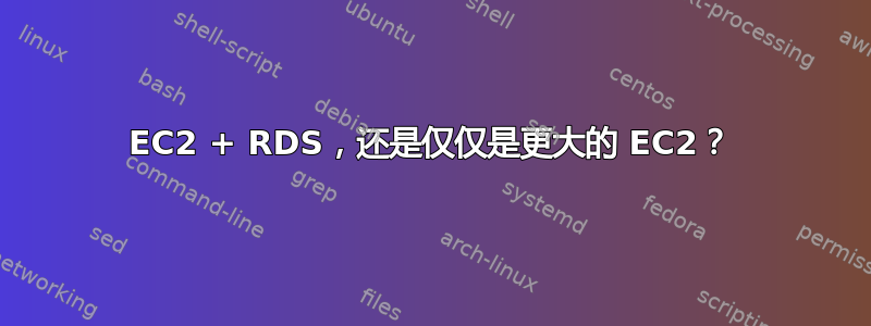 EC2 + RDS，还是仅仅是更大的 EC2？