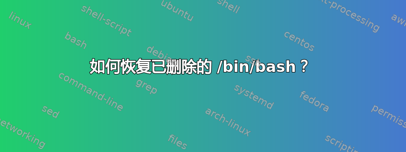 如何恢复已删除的 /bin/bash？