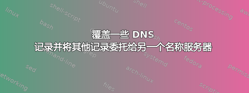 覆盖一些 DNS 记录并将其他记录委托给另一个名称服务器