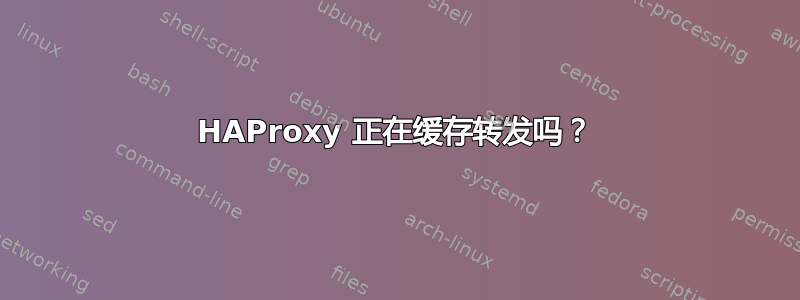 HAProxy 正在缓存转发吗？