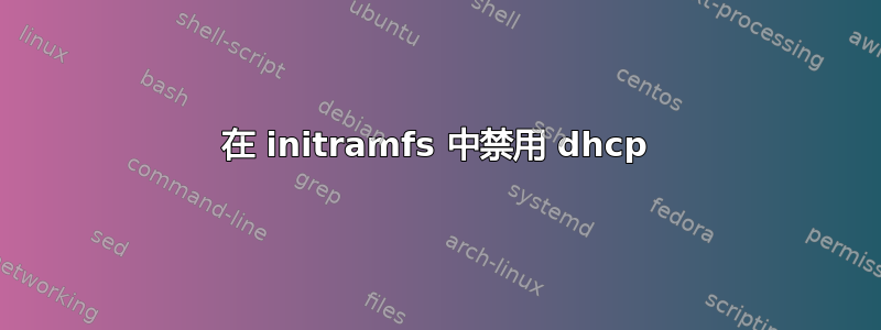 在 initramfs 中禁用 dhcp