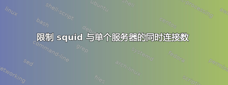 限制 squid 与单个服务器的同时连接数