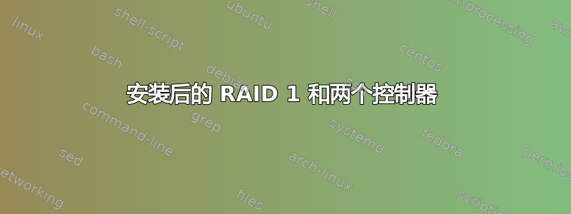 安装后的 RAID 1 和两个控制器