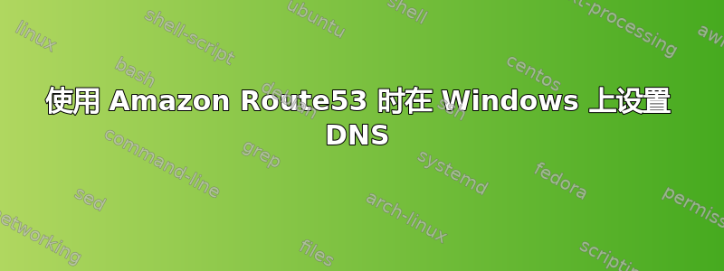 使用 Amazon Route53 时在 Windows 上设置 DNS