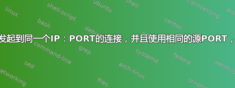 NAT：如果两台主机发起到同一个IP：PORT的连接，并且使用相同的源PORT，路由器会如何处理？