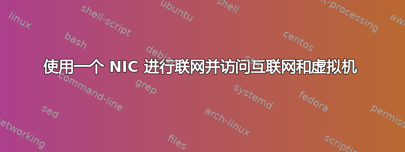 使用一个 NIC 进行联网并访问互联网和虚拟机