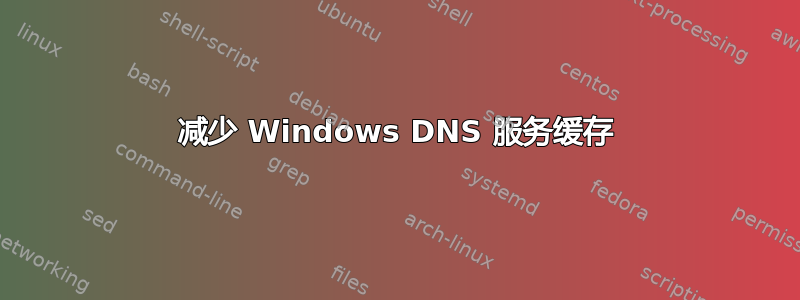 减少 Windows DNS 服务缓存