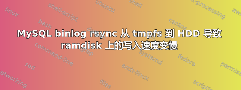 MySQL binlog rsync 从 tmpfs 到 HDD 导致 ramdisk 上的写入速度变慢