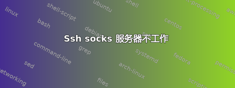 Ssh socks 服务器不工作