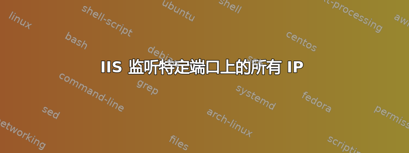 IIS 监听特定端口上的所有 IP